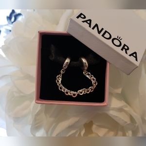 Pandora Linked Hearts Safety Chain